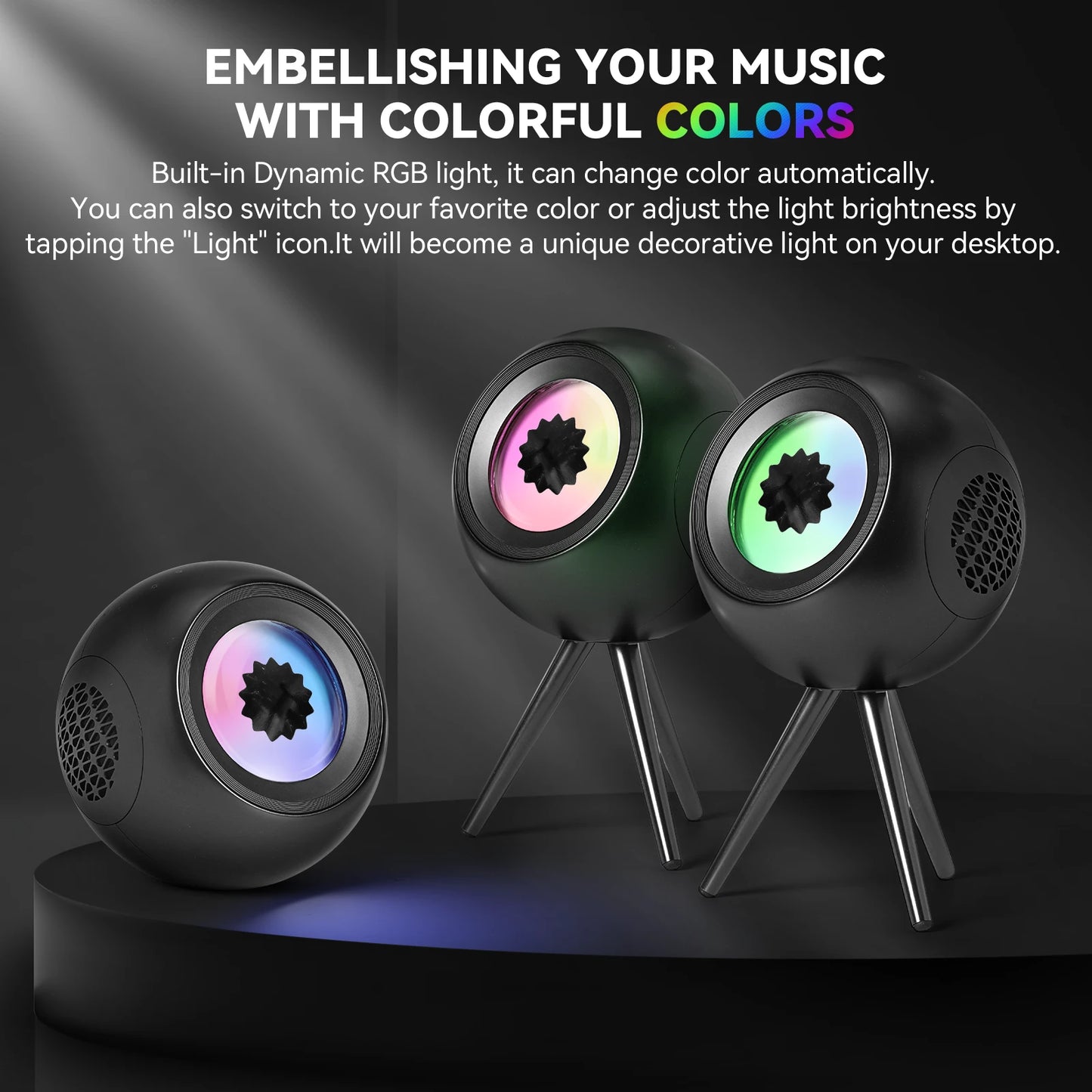 VENOM BALL - Ferrofluid Bluetooth Speaker with Dynamic Visual Effects and Dreamlike Colorful Lights