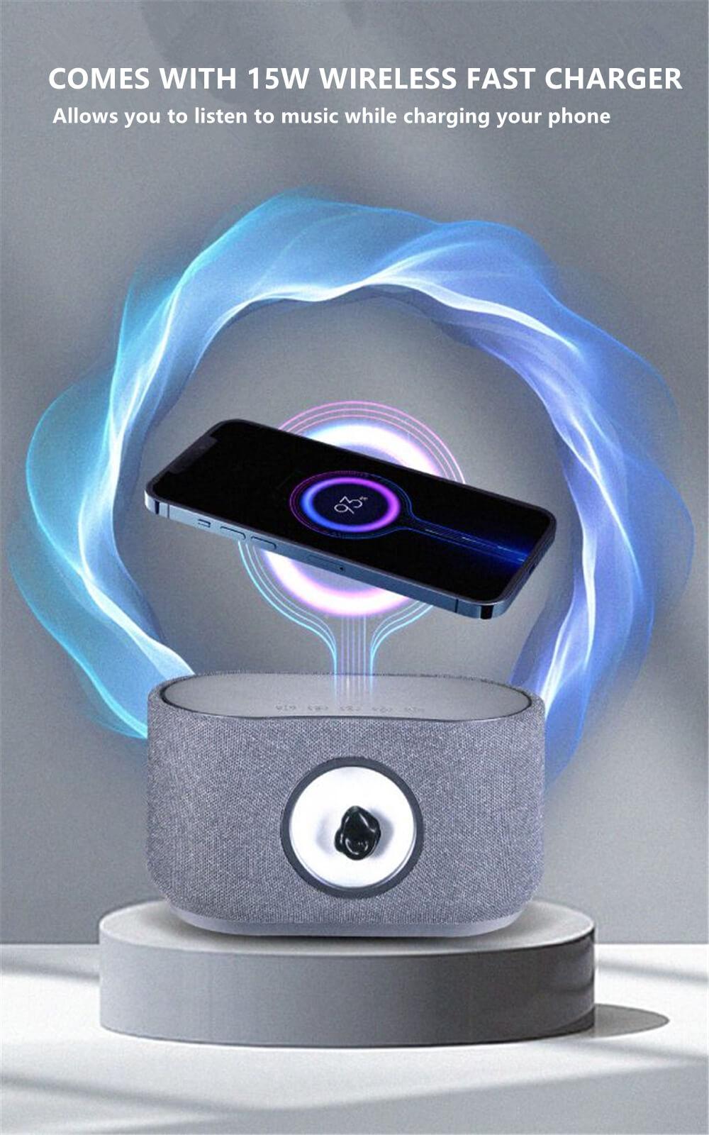 Ferrofluid Bluetooth Speaker with 15W Phone Wireless Charger