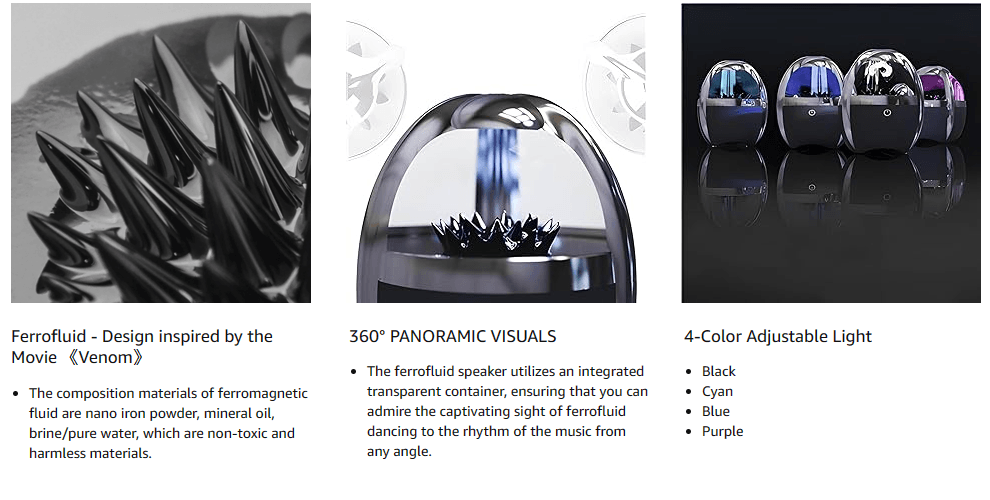 360° Panoramic Ferrofluid Speaker
