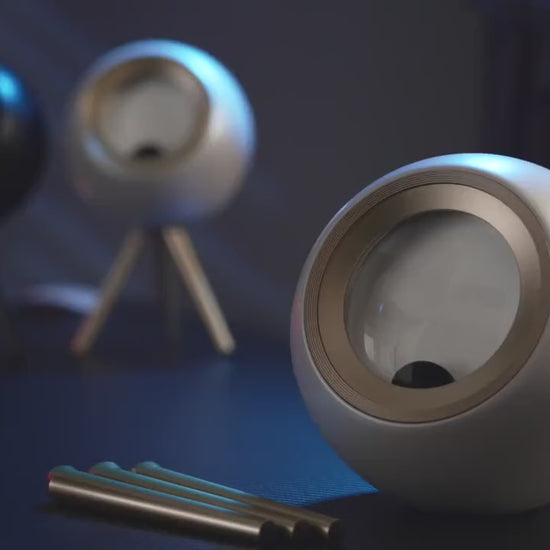 VENOM BALL ferrofluid speaker demo, magnetic liquid dancing to music with RGB light