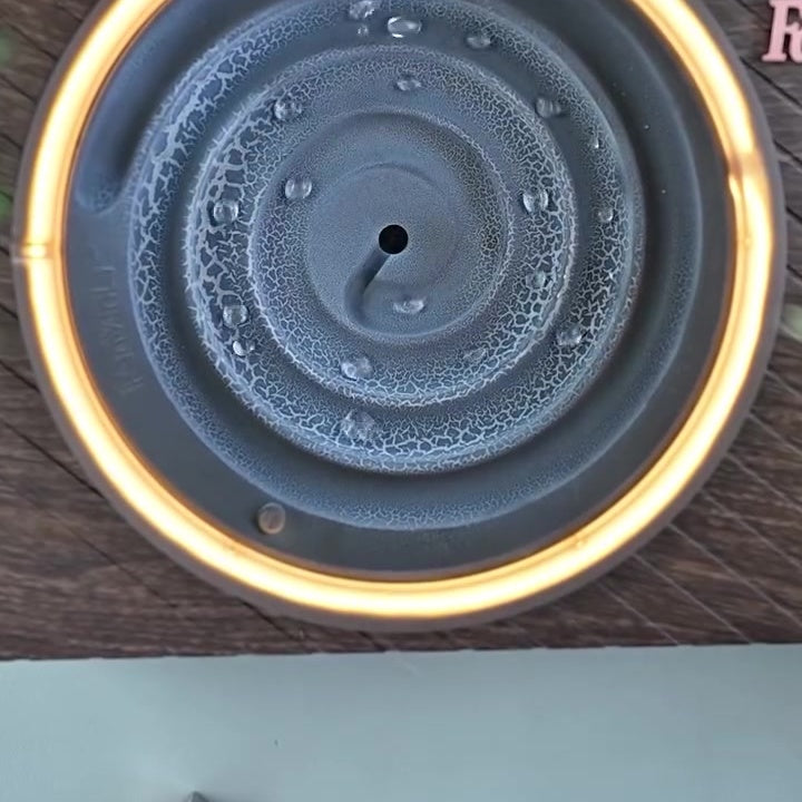 LED ring with water droplets top view