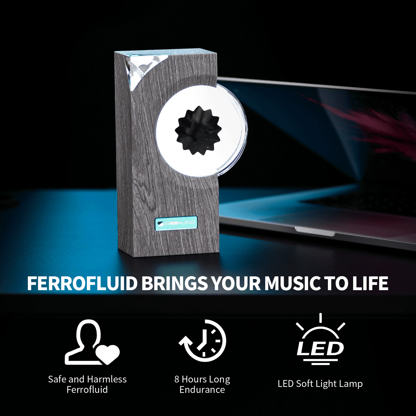 Ferrofluid Magnetic Liquid Audio Display Lava Lamp - Venom Sound